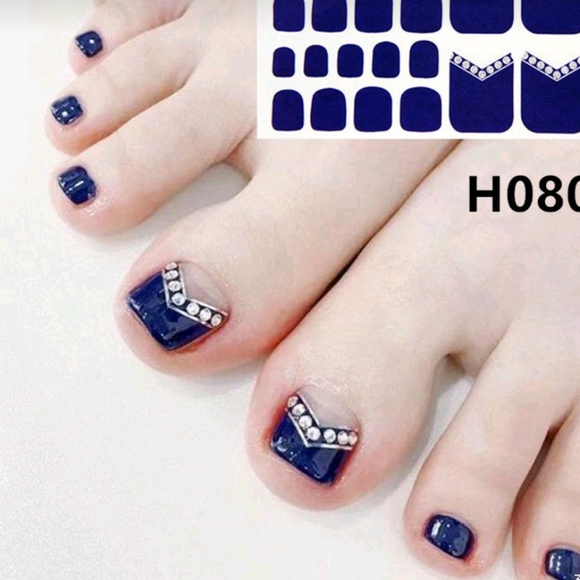 Other - Blue Geometric Toenail Wraps